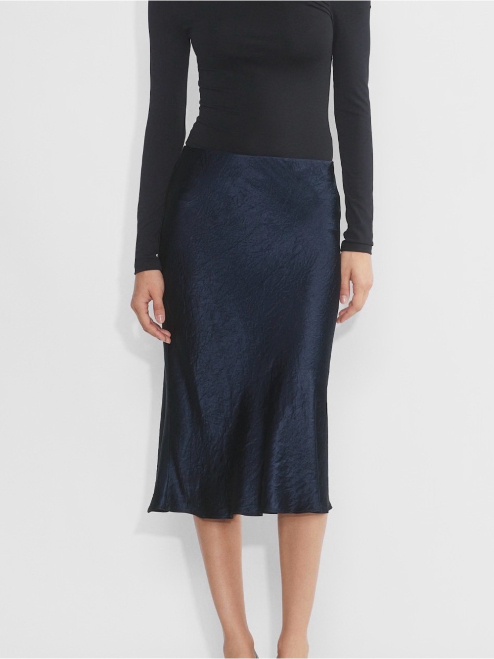 Babaton Slip Satin Midi Skirt